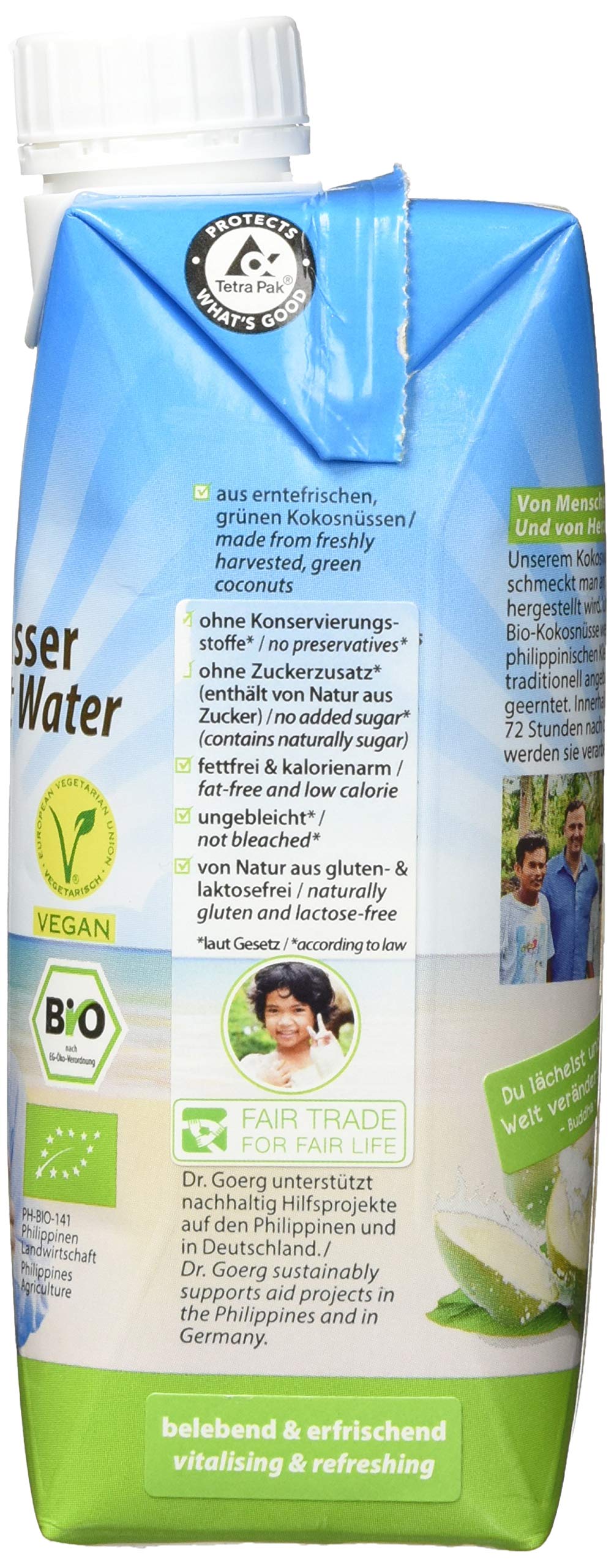 Dr. Goerg Premium Bio-Kokoswasser, 6er Pack (6 x 330 g)