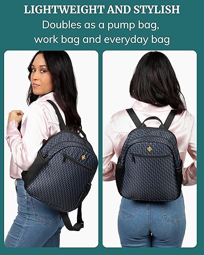 Miniatura 6 de IDAHO JONES Mini mochila para pañales, compacta y pequeña. Guarda lo que necesitas. Viene con correas para cochecito, cambiador  Negro - Claremont