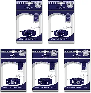 【Amazon.co.jp限定】Domina Games カードスリーブ Ghost レギュラーサイズスリーブ <クリアハード> 80枚入り 5個セット（スタンダードサイズカード対応 / 66×92mm）