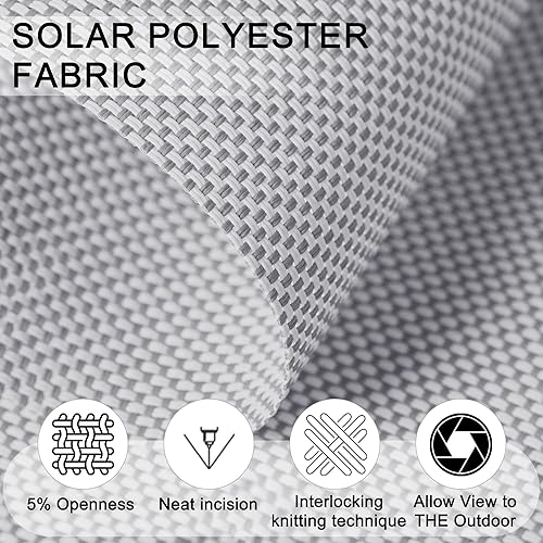 Miniatura 2 de Sulugood Persianas enrollables sin cordones con filtro de luz para ventana, con 5% de apertura, tela con protección UV, de fácil instalación para el