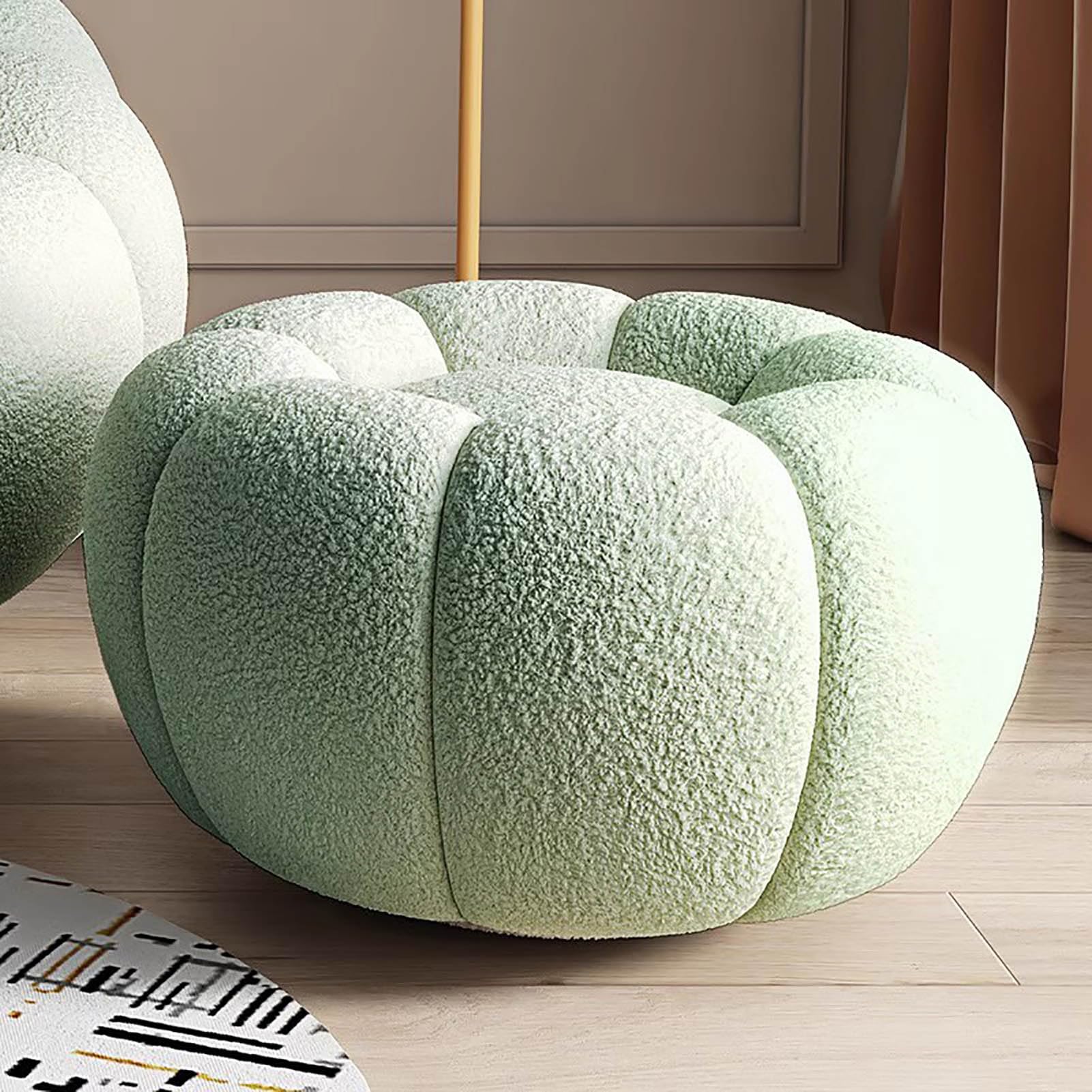 Repose-Pieds en Velours Capitonnée pour Créer un Coin Lecture Cocooning dans Votre Chambre