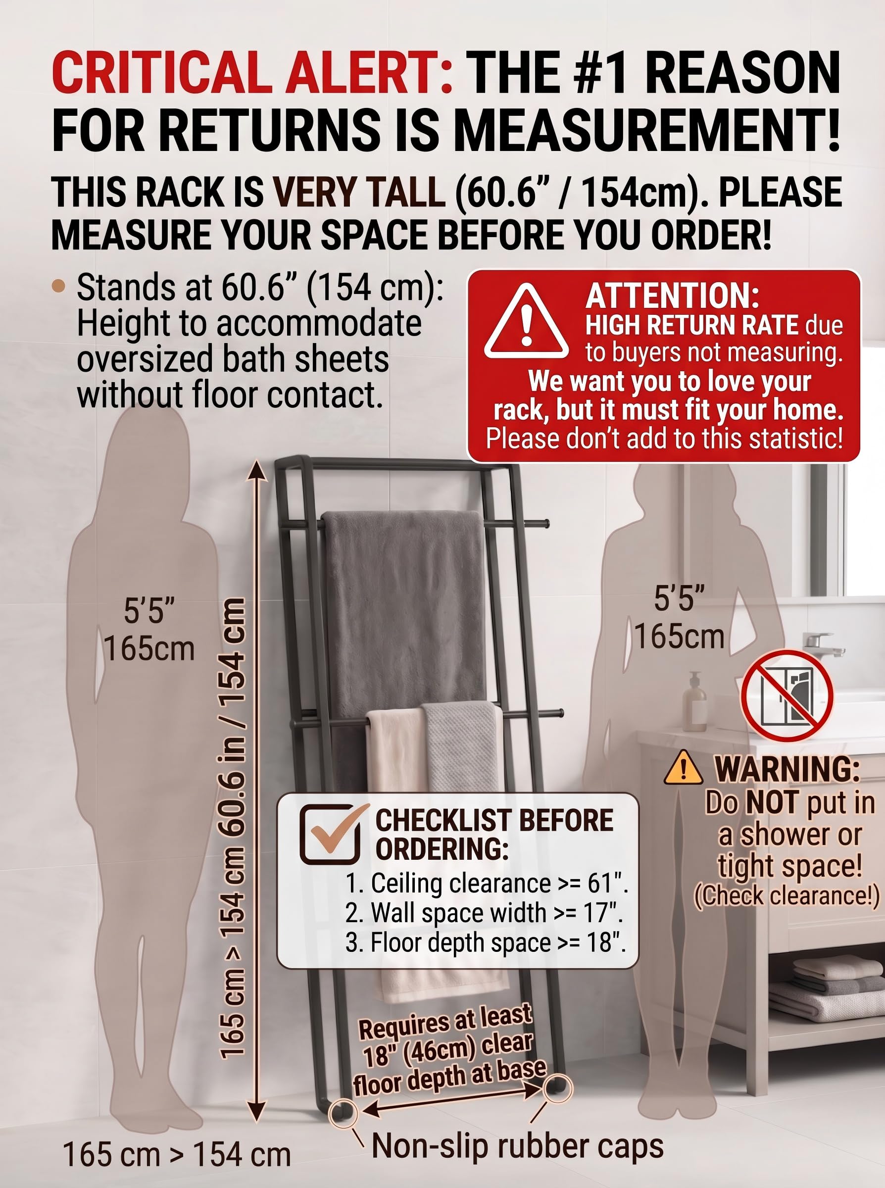 Best Freestanding Towel Ladders in 2026 2 CANYAVE Metal Leaning Ladder Towel Rack, 4-Tier Blanket Stand for Bathroom Livin — product photo