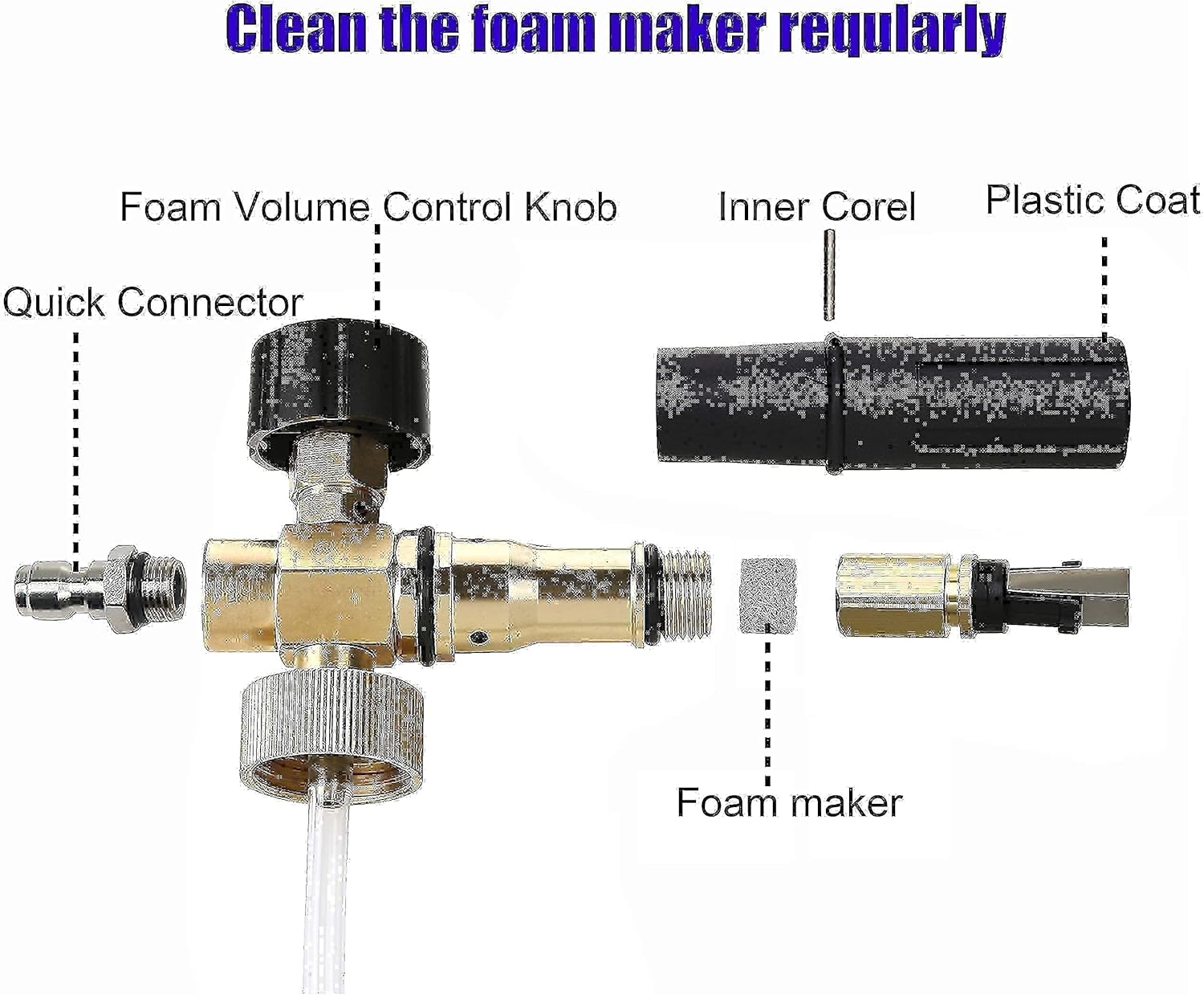Tool Daily Foam Cannon with 1/4 Inch Quick Connector, Deluxe Pressure Washer Gun