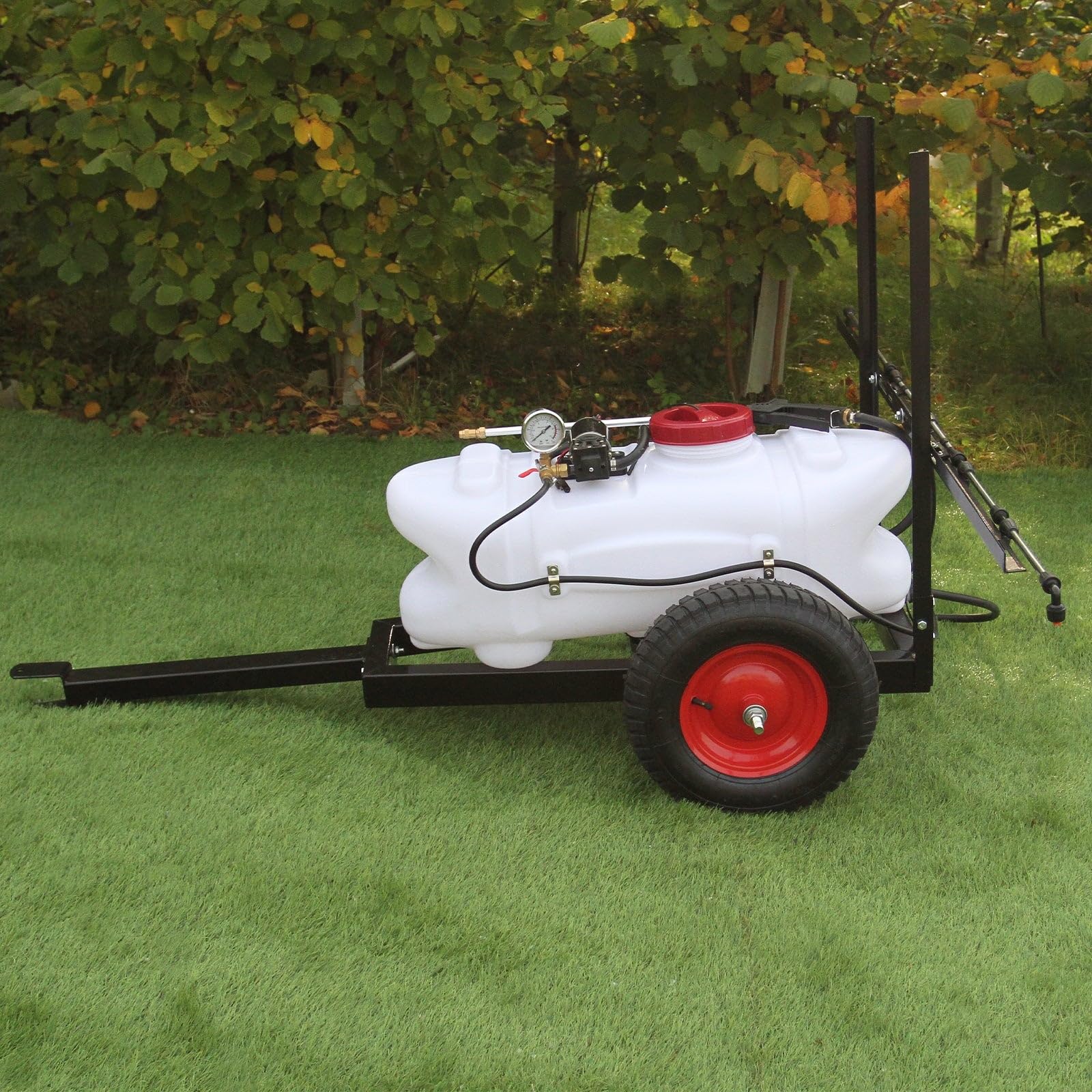 100 l ATV opryskiwacz przyczepa 6 dysz wysięgnik quad elektryczny 12 V plama uprawy chwastów gospodarstwo rolnicze ręczna lanca zbiornik ogród przenośny darmowy zestaw mocujący