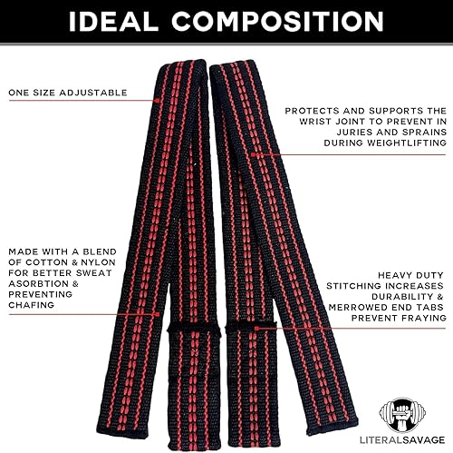 Miniatura 4 de Correas de levantamiento de pesas de 25 pulgadas (par)  Domina el peso muerto con muñequeras de algodón resistente  Soporte de agarre máximo para