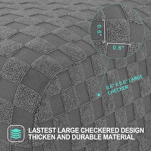 Miniatura 4 de YEMYHOM 1 funda de sofá + 4 fundas reclinables (gris claro)