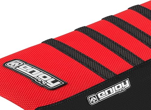 Miniatura 2 de Enjoy Mfg Funda de asiento, compatible con Honda CRF230 CRF 230 2004-2014, lados negros, parte superior roja, varillas negras #149