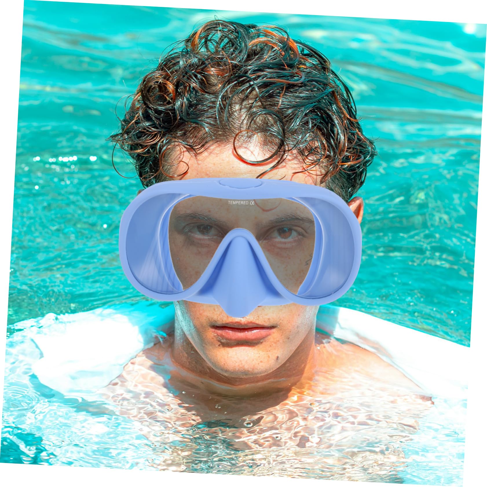 1juego De Buceo Profesional para Adultos Gafas Antivaho De Amplio Ángulo y Tubo De Snorkel con Estuche De Almacenamiento Equipamiento De Esnórquel y Buceo Color Azul