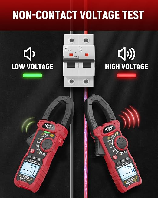 KAIWEETS Pinza Amperimétrica Digital Trms 1000A Con Luz miniatura 7