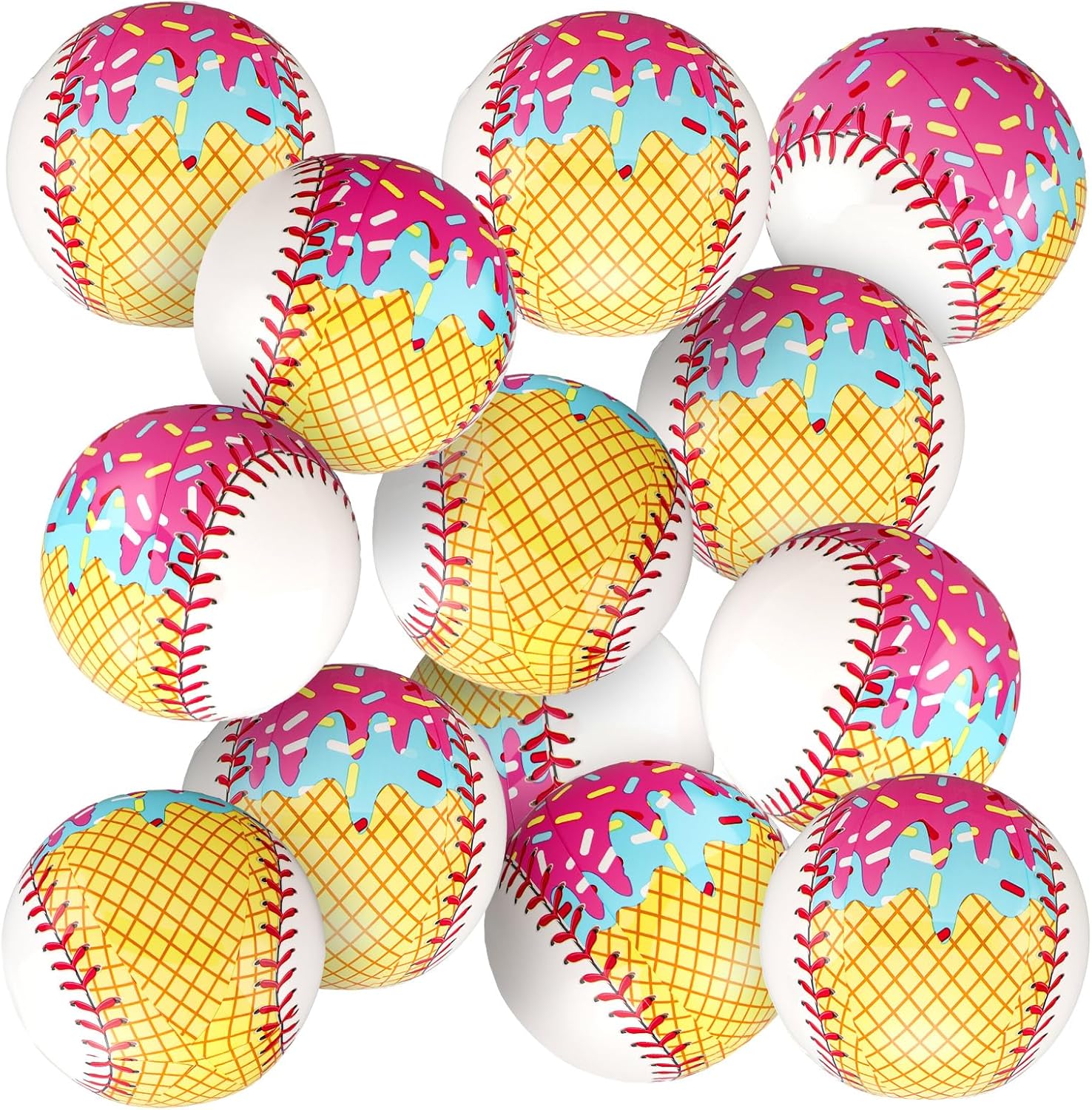 Civaner Themed Beach Ball 7.87" Bulk Summer Pool and Beach Game Gifts for Summer Party