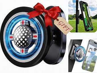 Magnetic Golf Cart Phone Holder - MagSafe Compatible 360 Rotation Phone Mount, Heavy Duty No-Slip Golf Accessories & Golf Gifts for Men