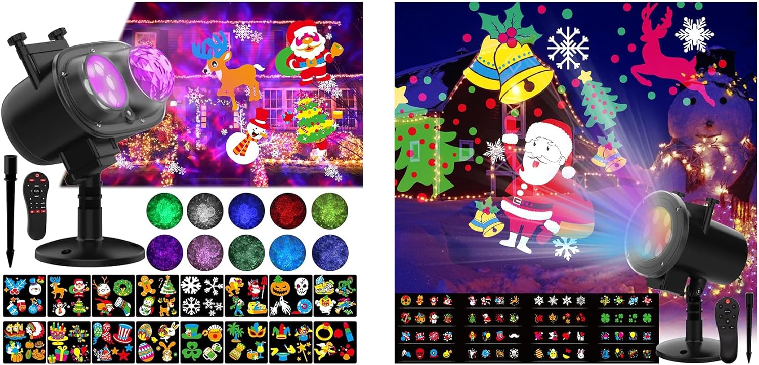 Slide Show Christmas Projector x2