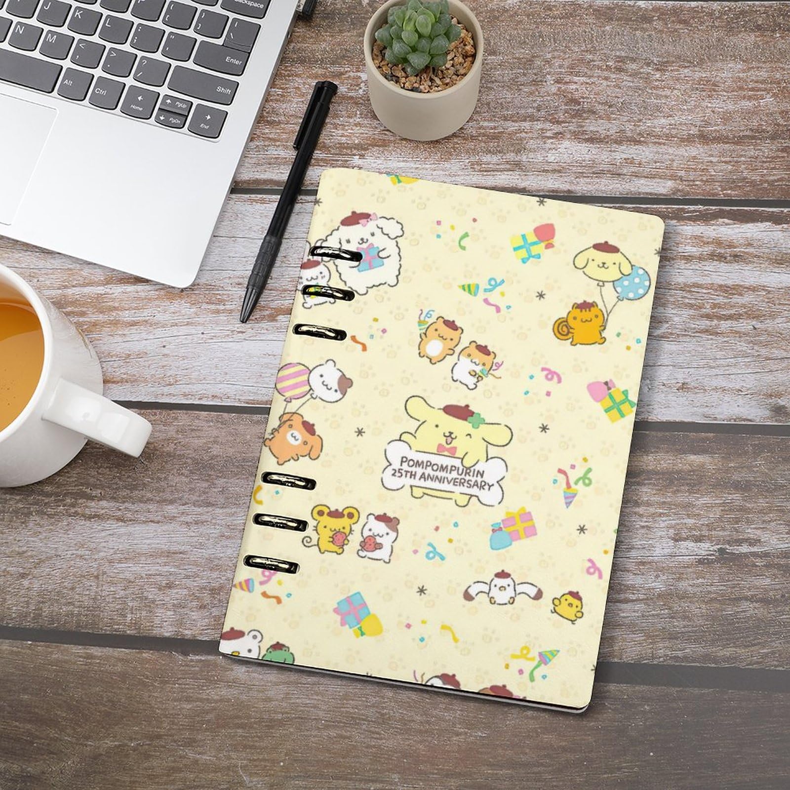 Amazon.co.jp: ポムポムプリン ルーズリーフ 手帳 システム手帳 6穴