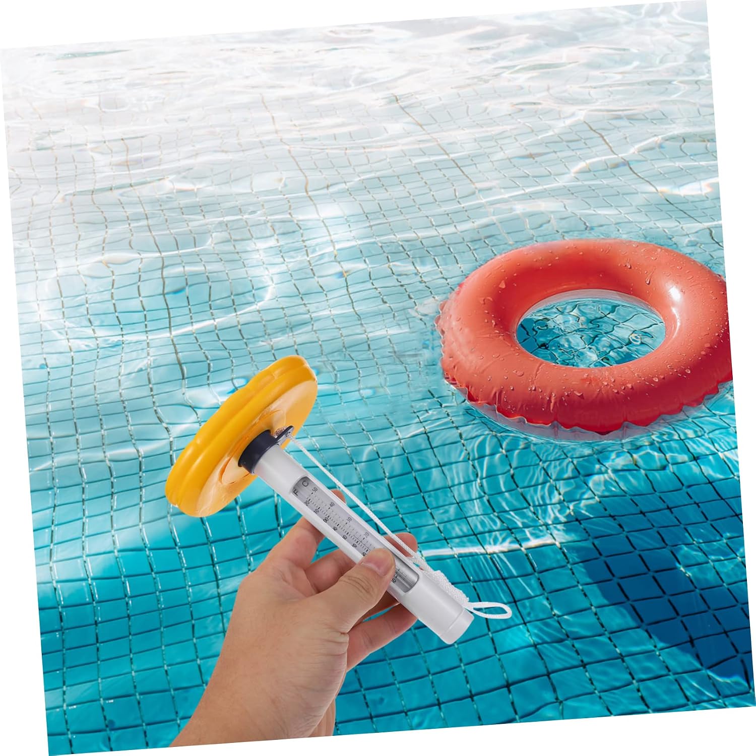 VANZACK Pool Water Thermometer Floating Fahrenheit Celsius for Swimming Pools Spas