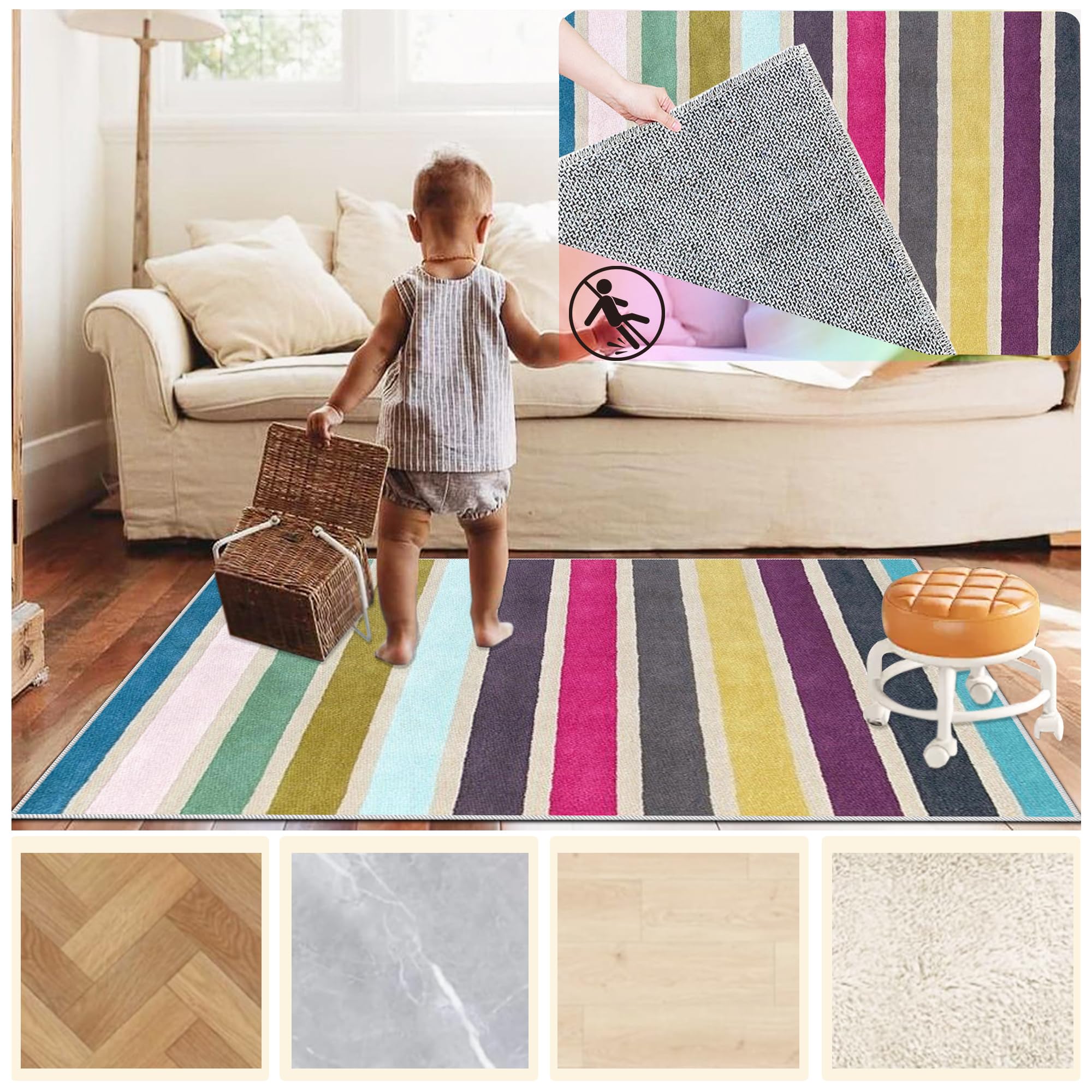 Tapis de Protection de Sol pour Sols Durs Bureau pour Moquette 80 x 160 cm