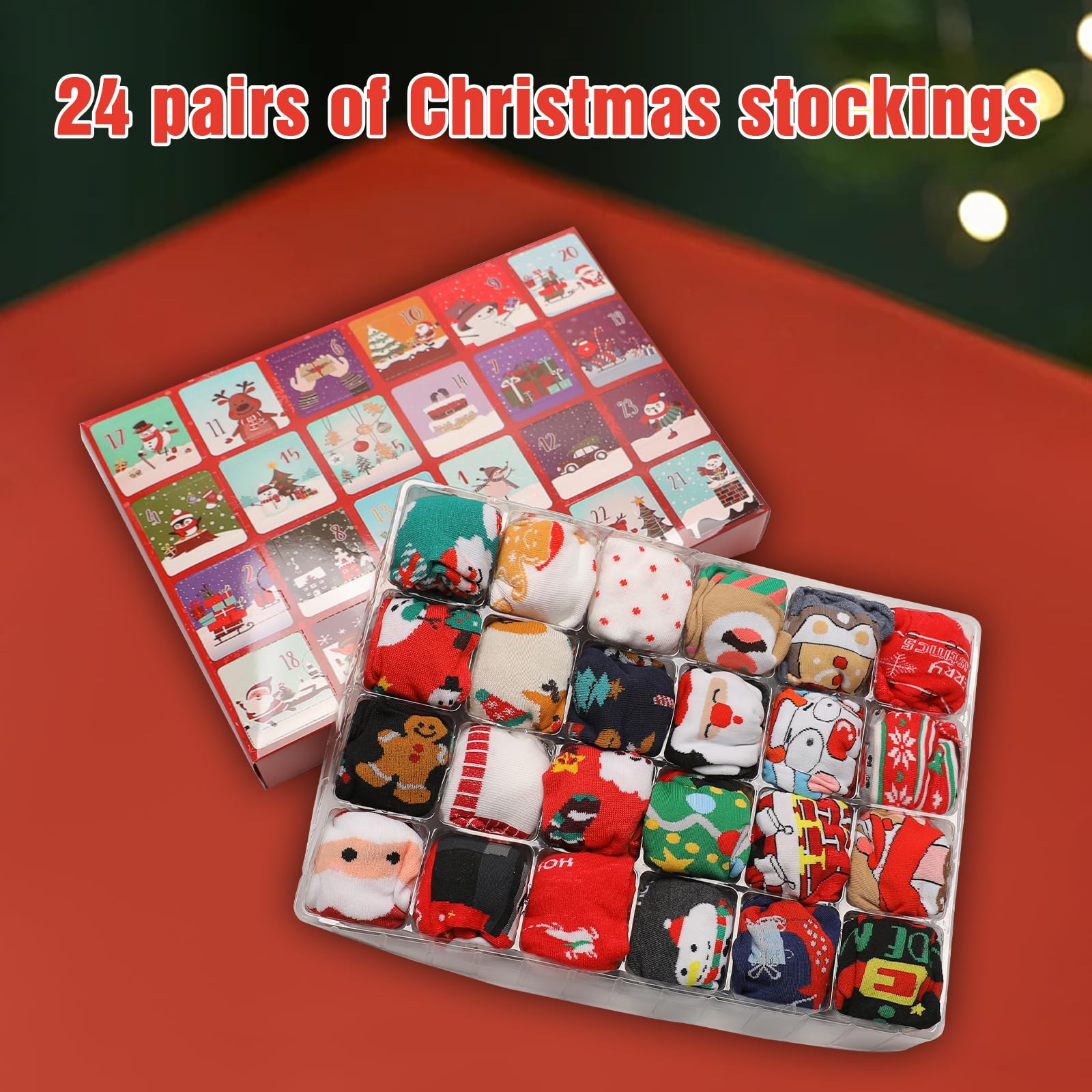 Chaussettes De Noel Calendrier De L'avent