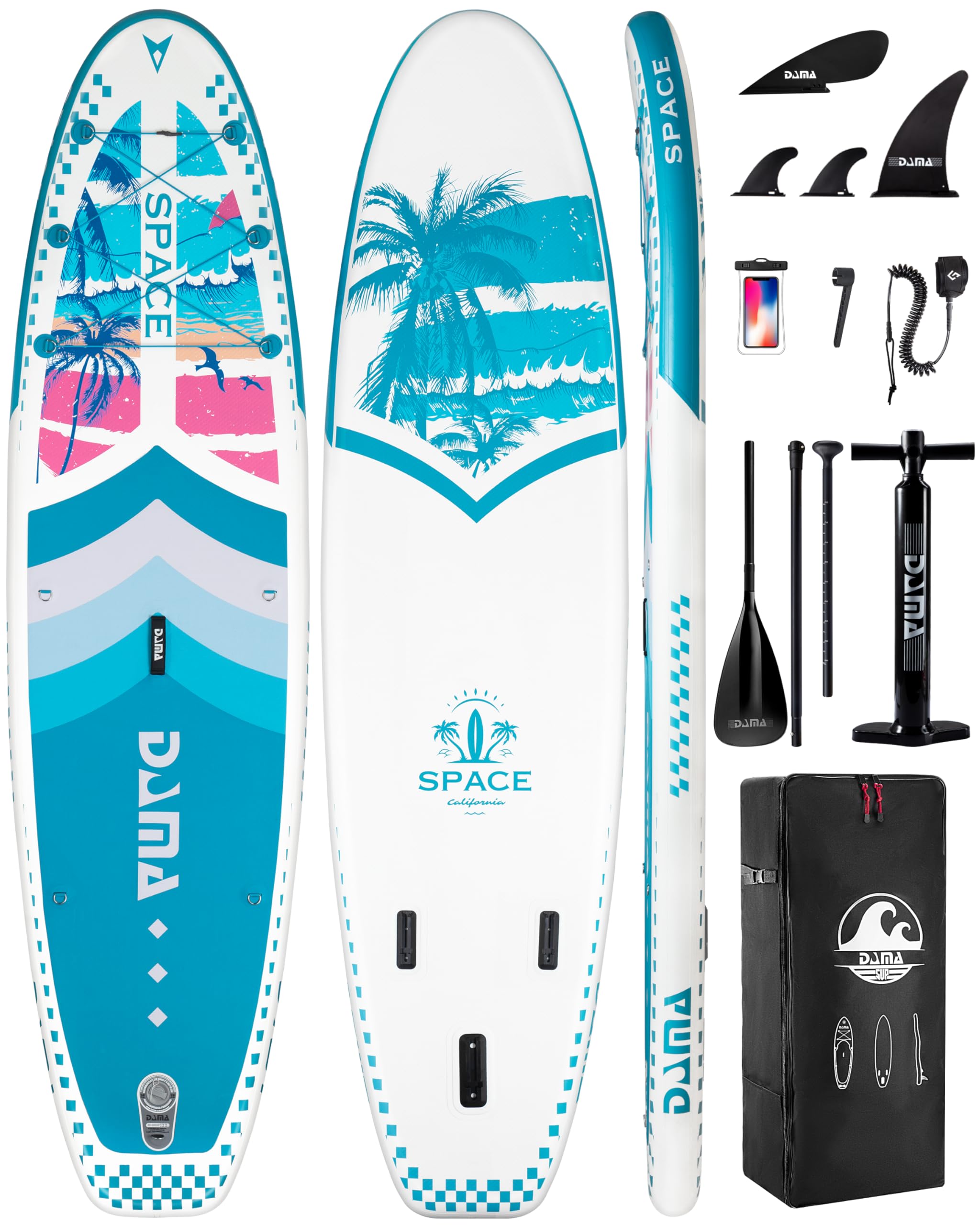 Amazon | DAMA 11'*34'*6'空気入りパドル、大人パドル、超高