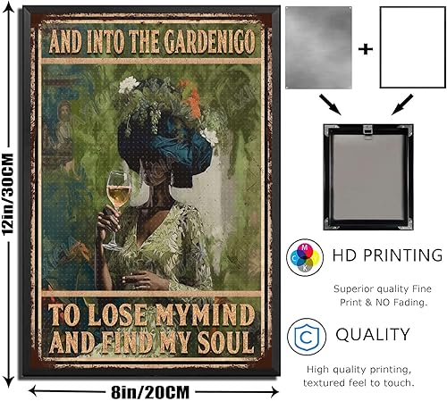 Vista 113 de LIUAXICIA Letreros de metal divertidos para jardín, letreros de metal con diseño de colibrí, para garaje, hogar, cafetería, bar, granja, pared