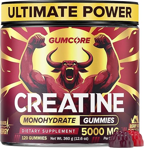 Gomitas de monohidrato de creatina, creatina para mujeres y hombres, suplemento de construcción muscular y recuperación, gomitas para antes del