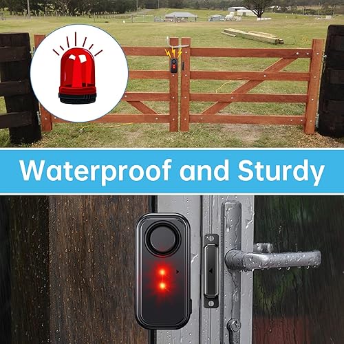 Miniatura 2 de HENDUN Alarma mejorada para ventana y puerta con control remoto, alarma de piscina para seguridad de los niños, sensor de seguridad impermeable IP66