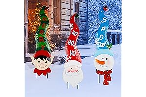 Hausse 3 Pack Christmas Garden Metal Stakes