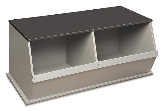 Stapelbare 2 Mülleimer, offene Aufbewahrung, Spielzeug-Organisation, Cubby