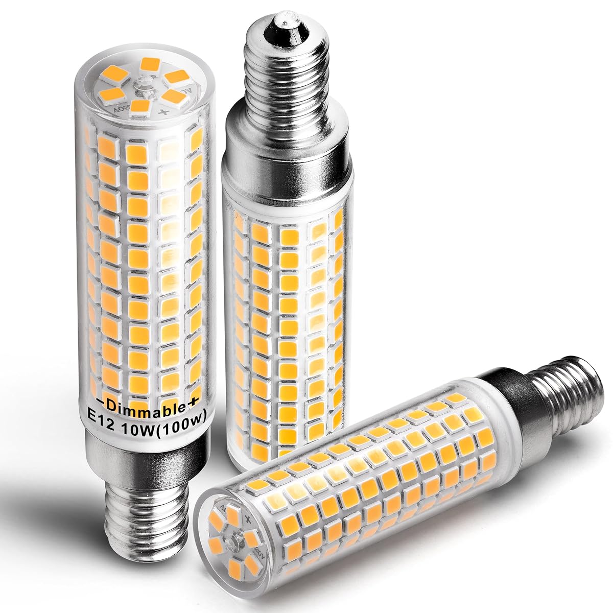 Hylroe E12 Dimmable LED Candelabra Light Bulbs 100 Watt Equivalent 2700K Warm