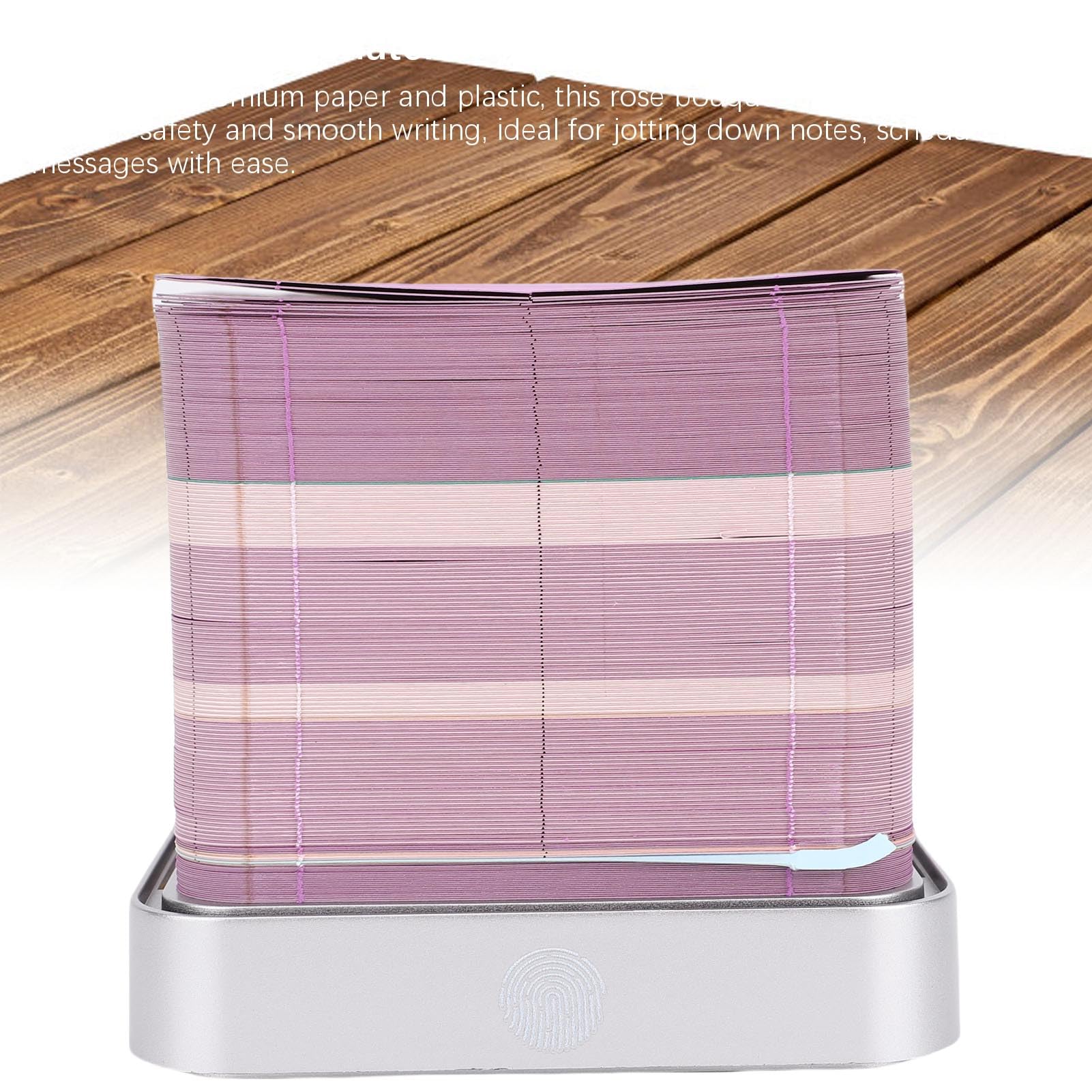 SIXRUN Rose 3D-Notizblock, Papierschnitzkunst-Notizblock mit Licht und 2026-Kalender, Handriss-Notizskulptur, 9,8 X 9,8 X,3 Cm, für Büro, Zuhause, Studenten (PURPLE)