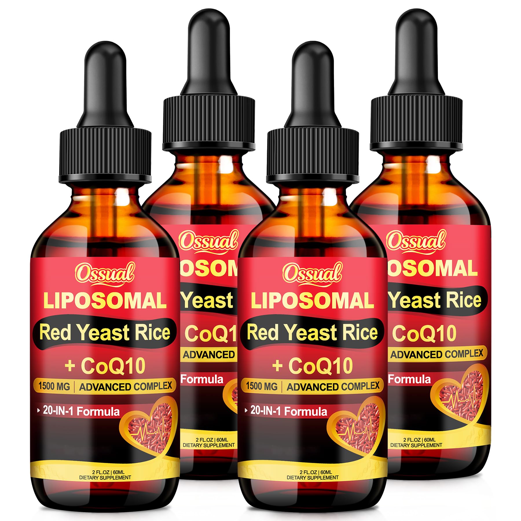 20-in-1 Liposomal Red Yeast Rice with CoQ10 Liquid Drops 1500mg, 2 Fl OZ — Amazon image 10