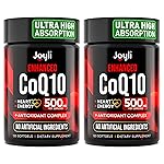 JOYLI Nutrition 2 Pack CoQ10 500mg - High Absorption Coenzyme Q10 Supplement - Co Q 10 for Energy & Vitality - Alternative to CoQ10 400mg & 300mg - 240 Softgels