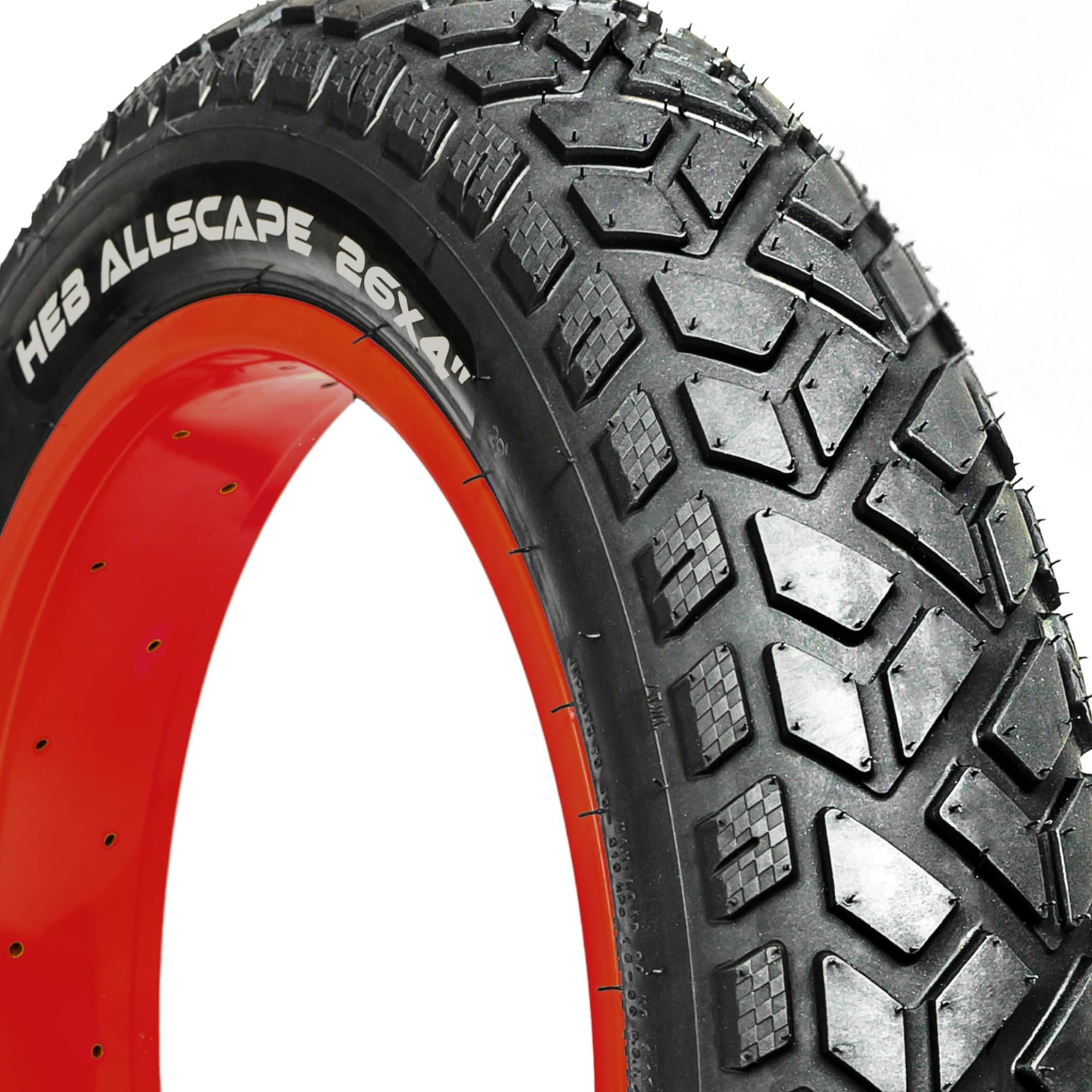 HEB ALLSCAPE 20x4.0 26x4.0 24x4.0 20x3 inch E-Bike Fat Tire, Performance Puncture Resistant Heavy Duty for MTB, All Terrain Tread for Street and Trail Riding (26x4-1 Pack)