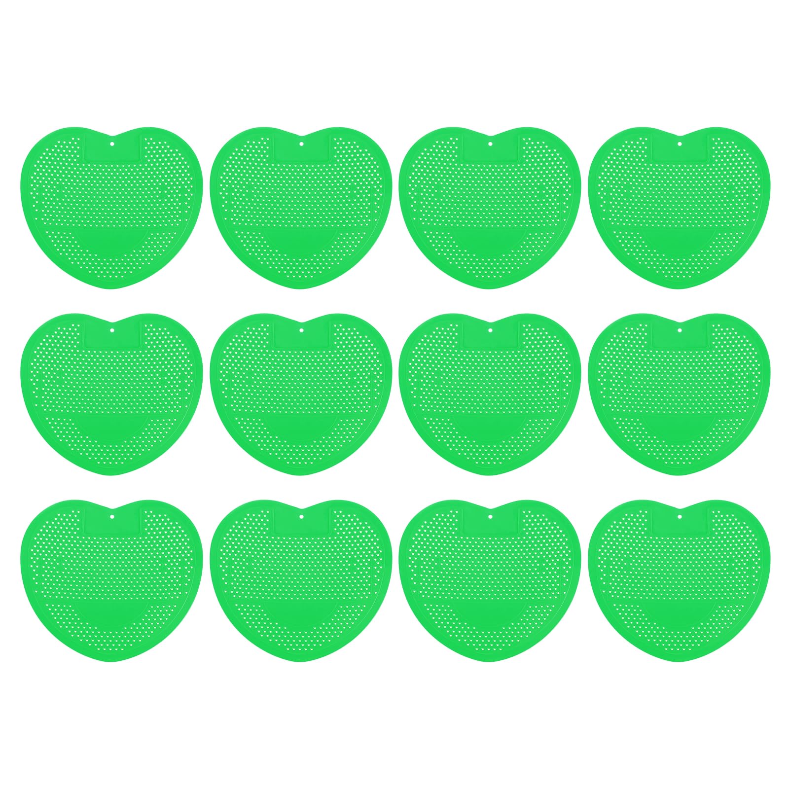 QUARKZMAN 12 Piezas Desodorante de Pantalla de Orinal, Pastillas de Orinal con Fragancia Anti-Salpicaduras, Protección contra Olores, Alfombrillas de Orinal para Baño, Verde