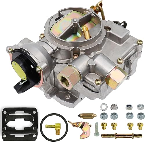 Miniatura 9 de Carburador marino para Mercruiser 3.0L 2.5L 2 barriles Carburador 4 CYL Mercarb Carb con chorros de enlace largo y juntas estrangulador eléctrico,