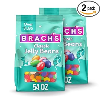 Brach's Classic Jelly Beans, Candy, Assorted Flavors, Bulk Bag, 54 oz (2 ct)