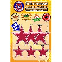 t  ile Yap an Arma Yama, K rm z  Y ld z 6 ADET  t yle Yap an Nak  Dokuma Aplike Patch