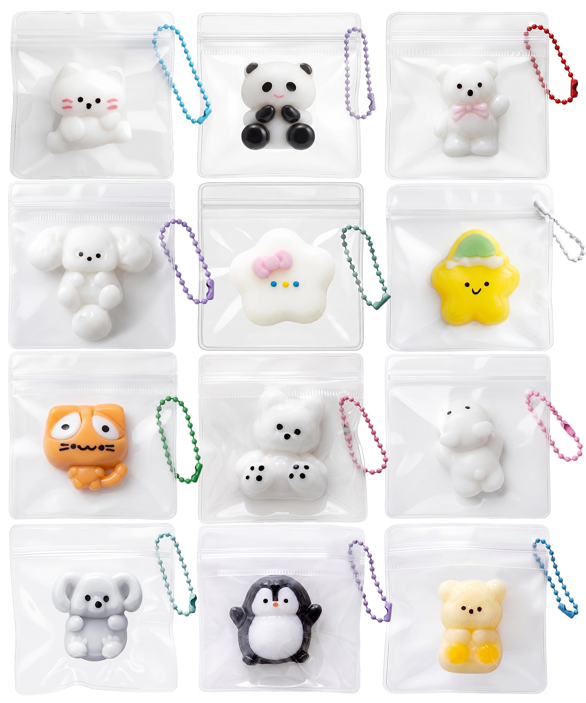 Amazon | CHALAN ミニ スクイーズ キーホルダー 12個セット ぷにぷに