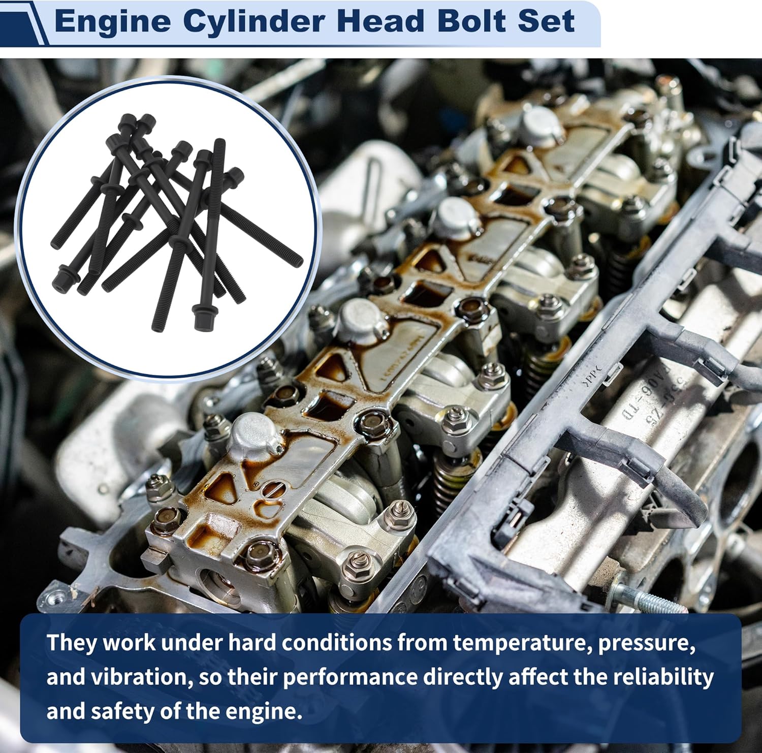 ES 71333 Cylinder Head Bolt Set for Honda Accord CR-V Civic Element for Acura CSX RSX TSX Engine Cylinder Head Bolt Kit ES71333