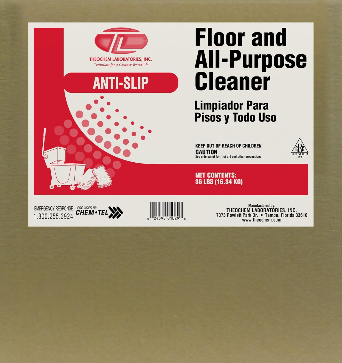 Theochem 10012036 36 lb. Box AntiSlip (Floor and All Purpose Cleaner