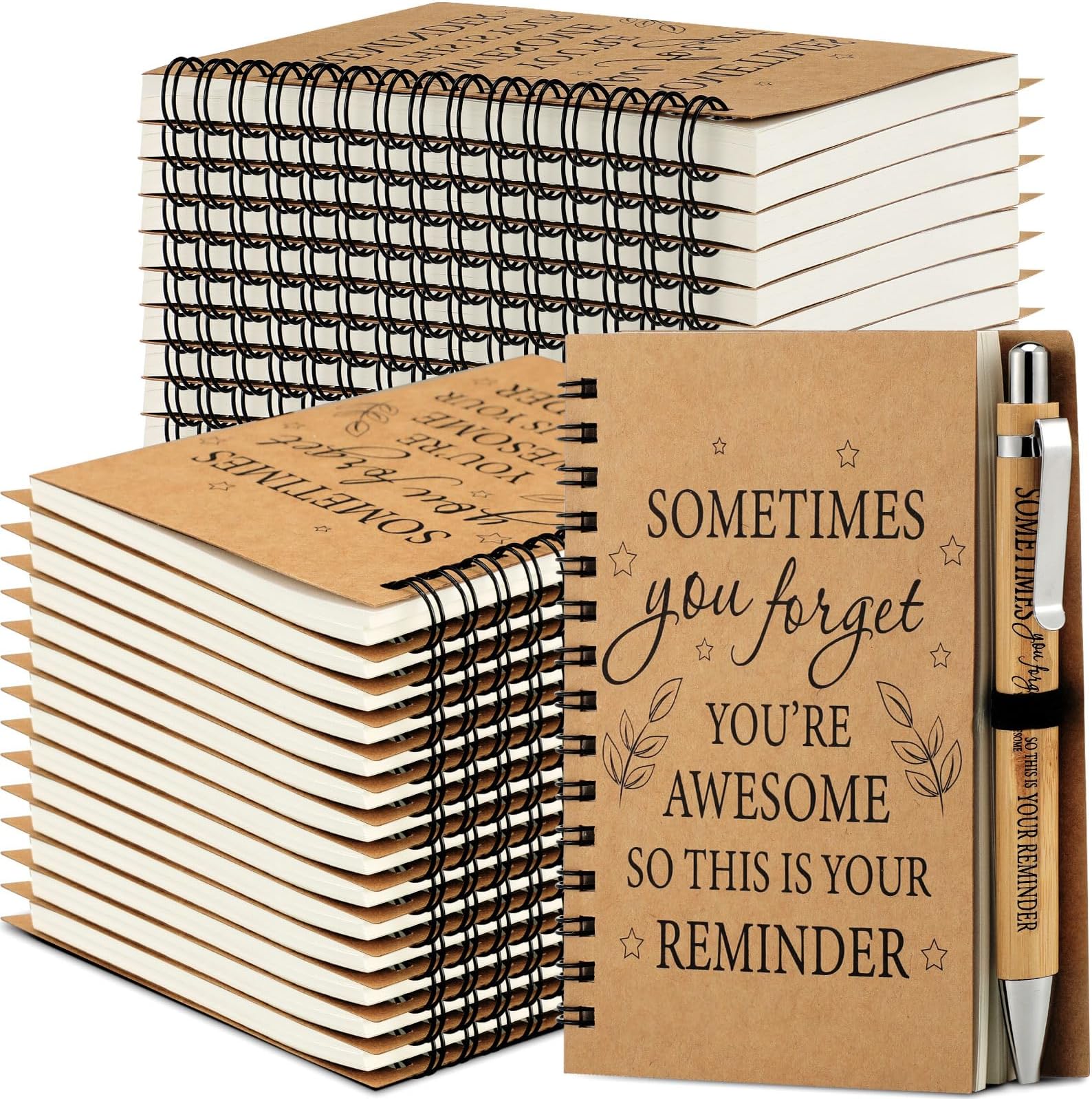 Yeaqee 50 Set Inspirational Gifts Small Notepads Bulk Inspirational Journals Mini