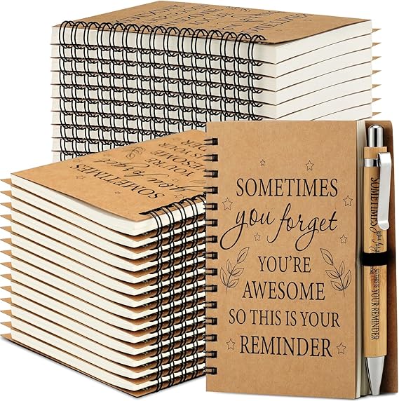 Yeaqee 50 Set Inspirational Gifts Small Notepads Bulk