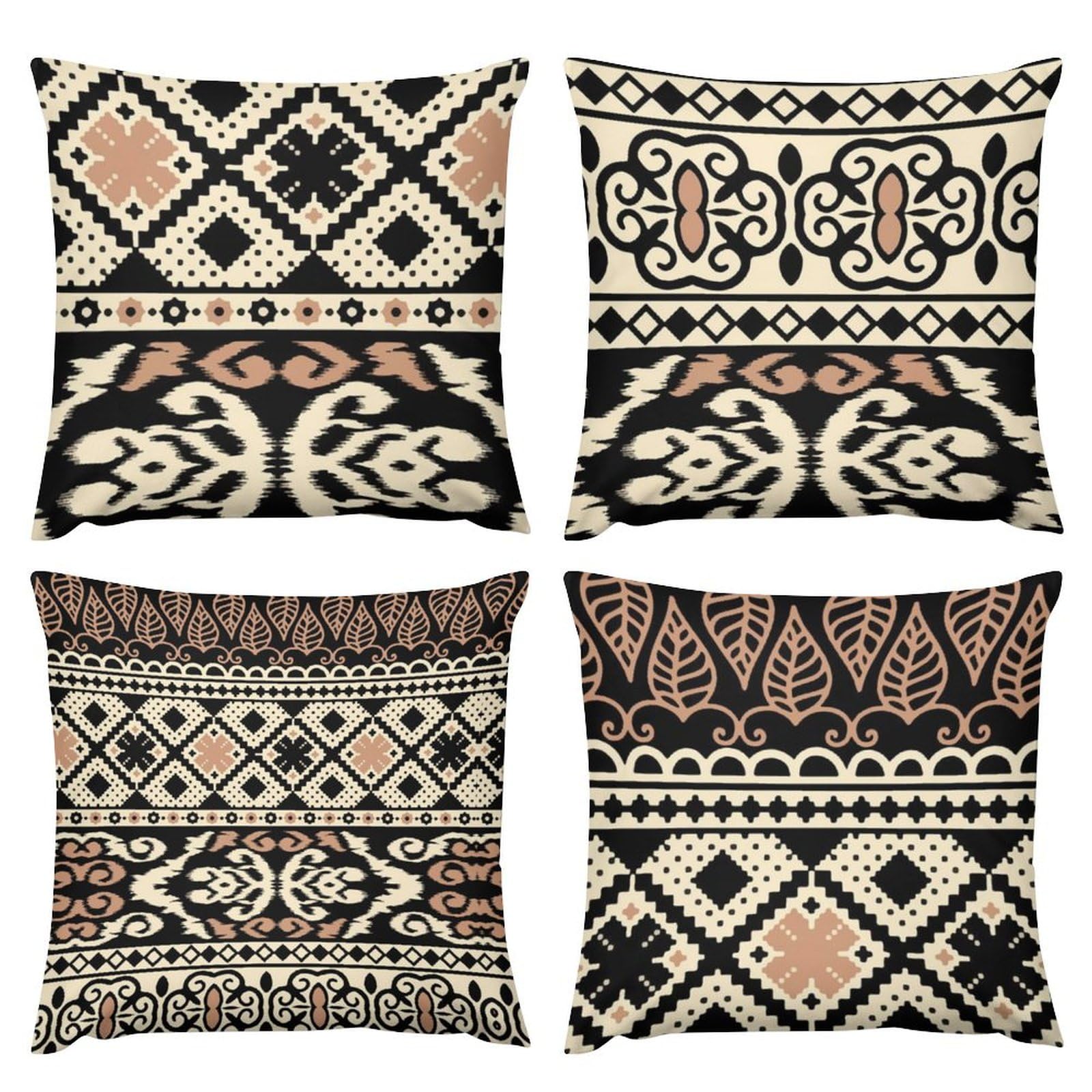 Funda De Cojín Cuadrada 40x40 Cm - Estampado De Sol Veraniego - Cremallera Invisible - Para Decoración De Sofá (Solamente Funda)