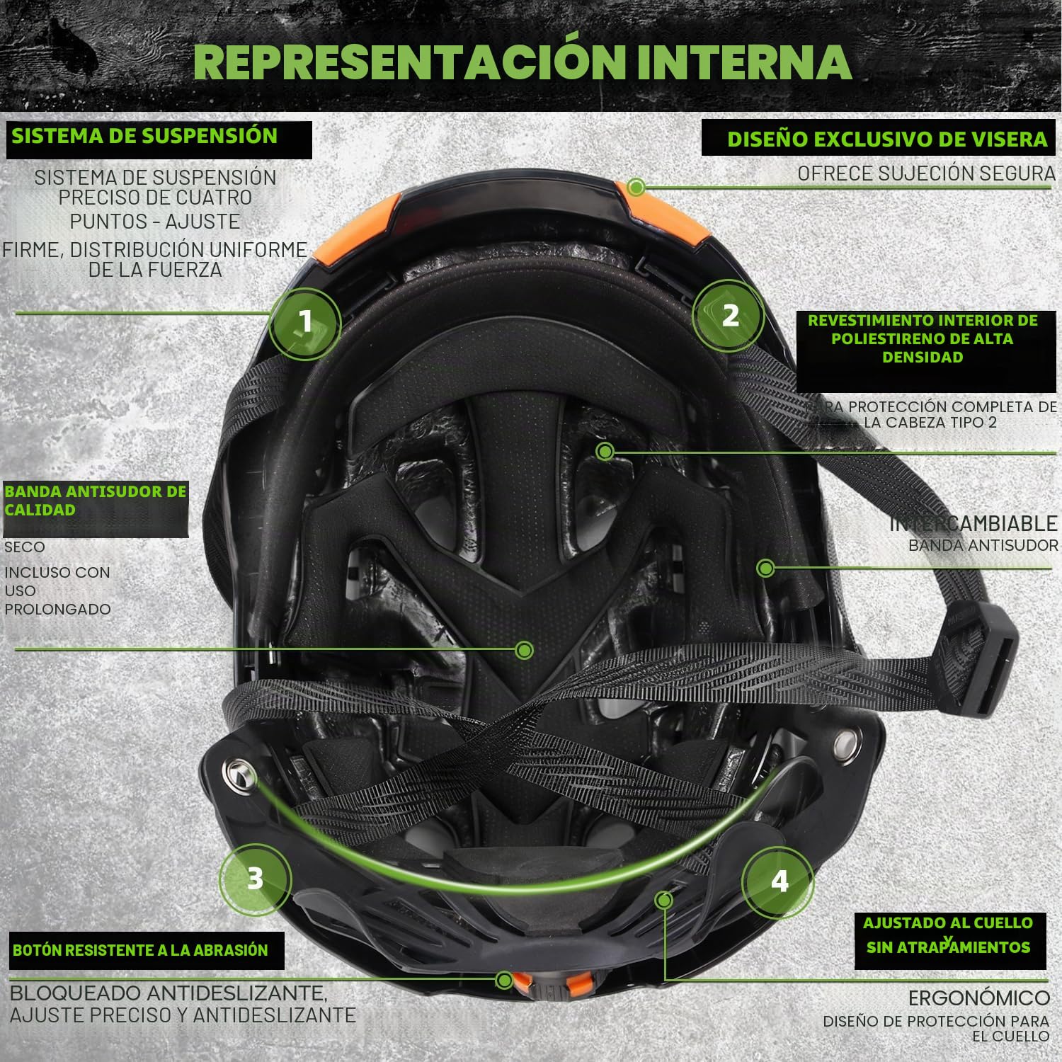 GREEN DEVIL VOLTEK Vent Air - Casco industrial para adultos, con certificado EN12492, certificado EN397, absorción de impactos y resistencia a la penetración con protección adicional en todos los
