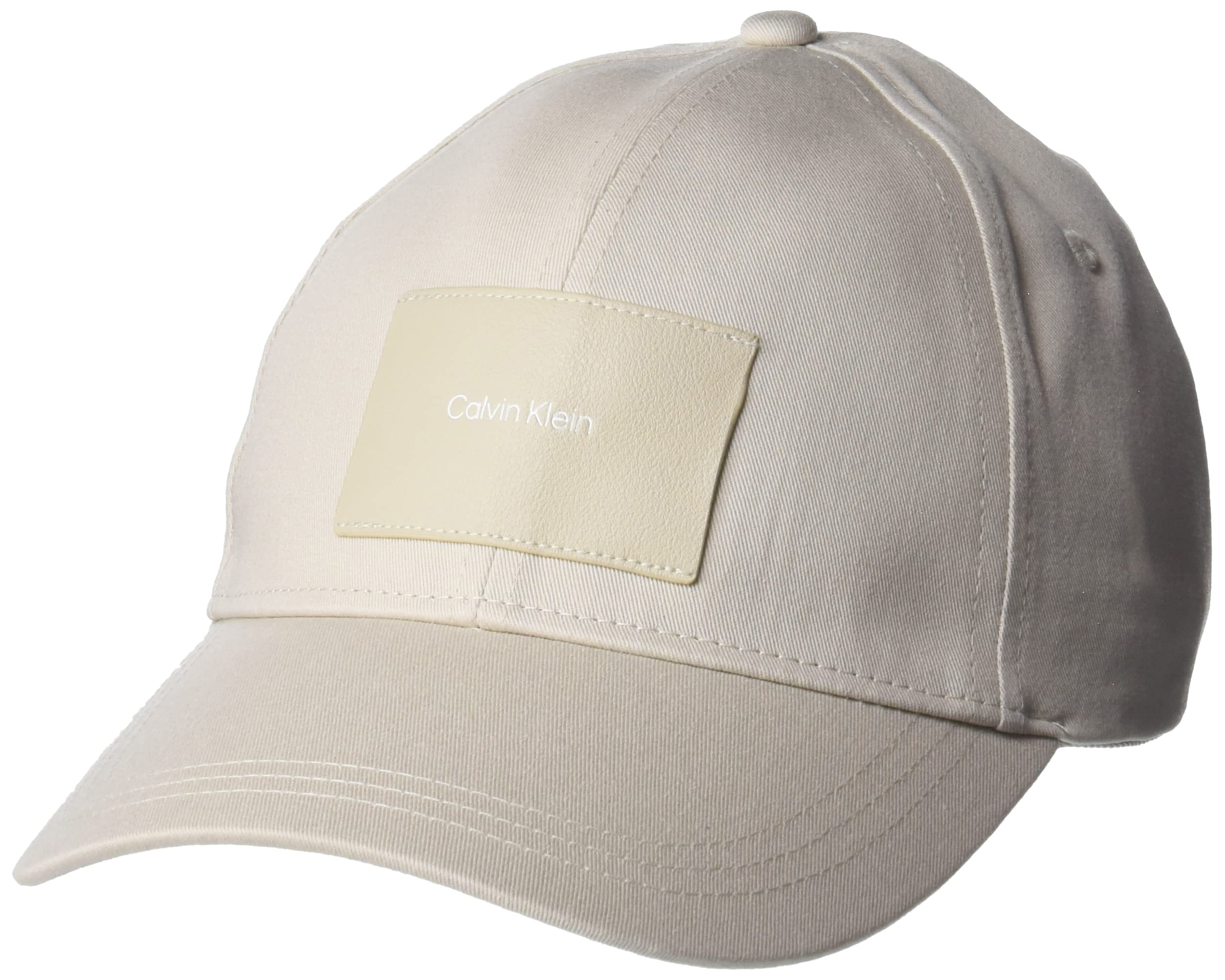 CK Patch Baseball Cap Calvin Klein casquette beige écru avec patch logo authentique - 4