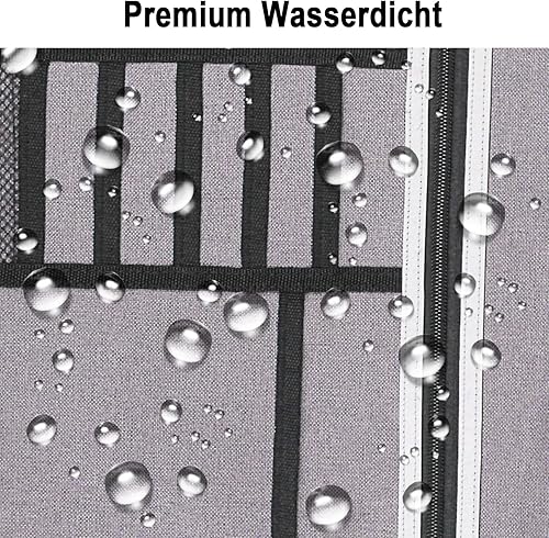 Vista 11 de Bolsa de almacenamiento para silla de ruedas, bolsa de reposabrazos de doble cara con portavasos y tira reflectante, para sillas de ruedas y Azul