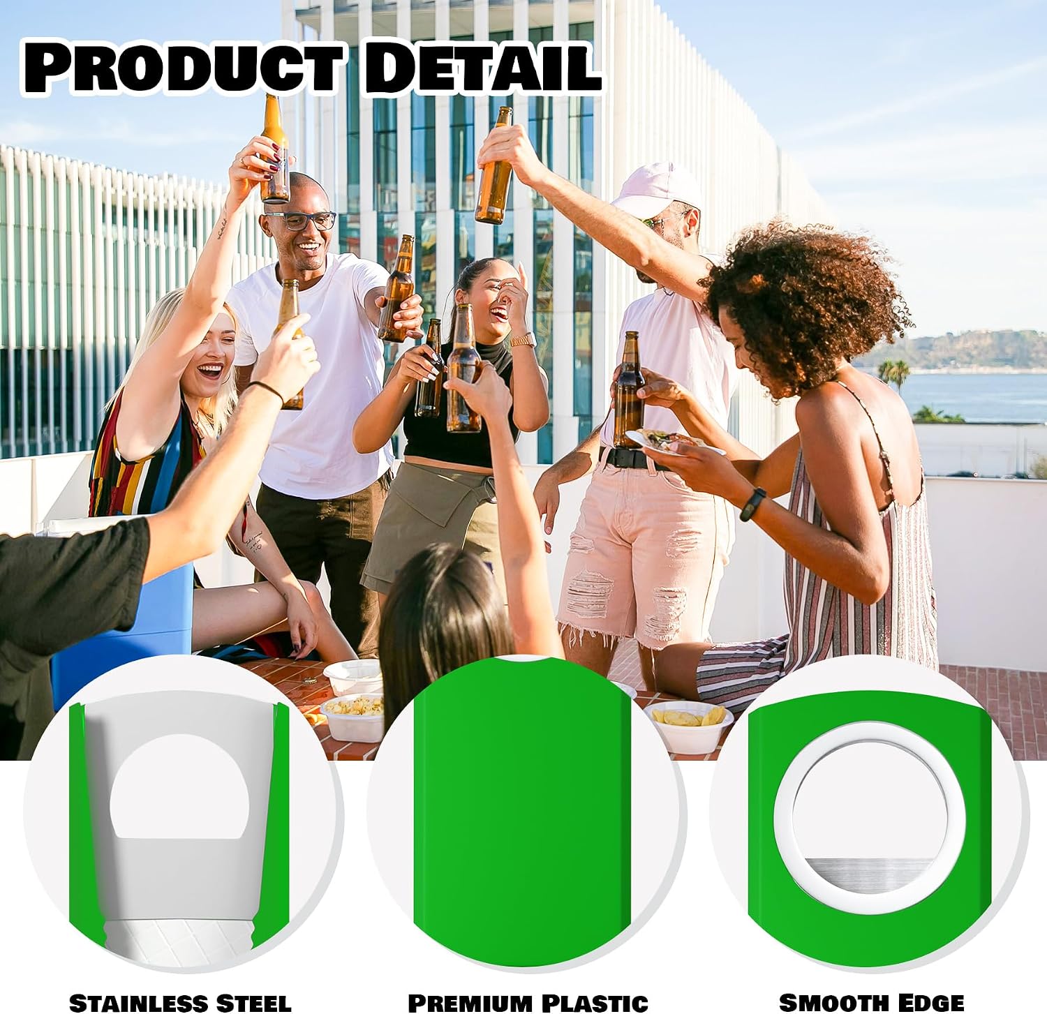 Custom Bottle Opener, 15-100 Personalized Bottle Opener, Full Color Printing Beer Can bottle Openers, Plastic Beer Accessories Promotional Items with Your Logo for Wedding, Bar, Party Favor (Orange)