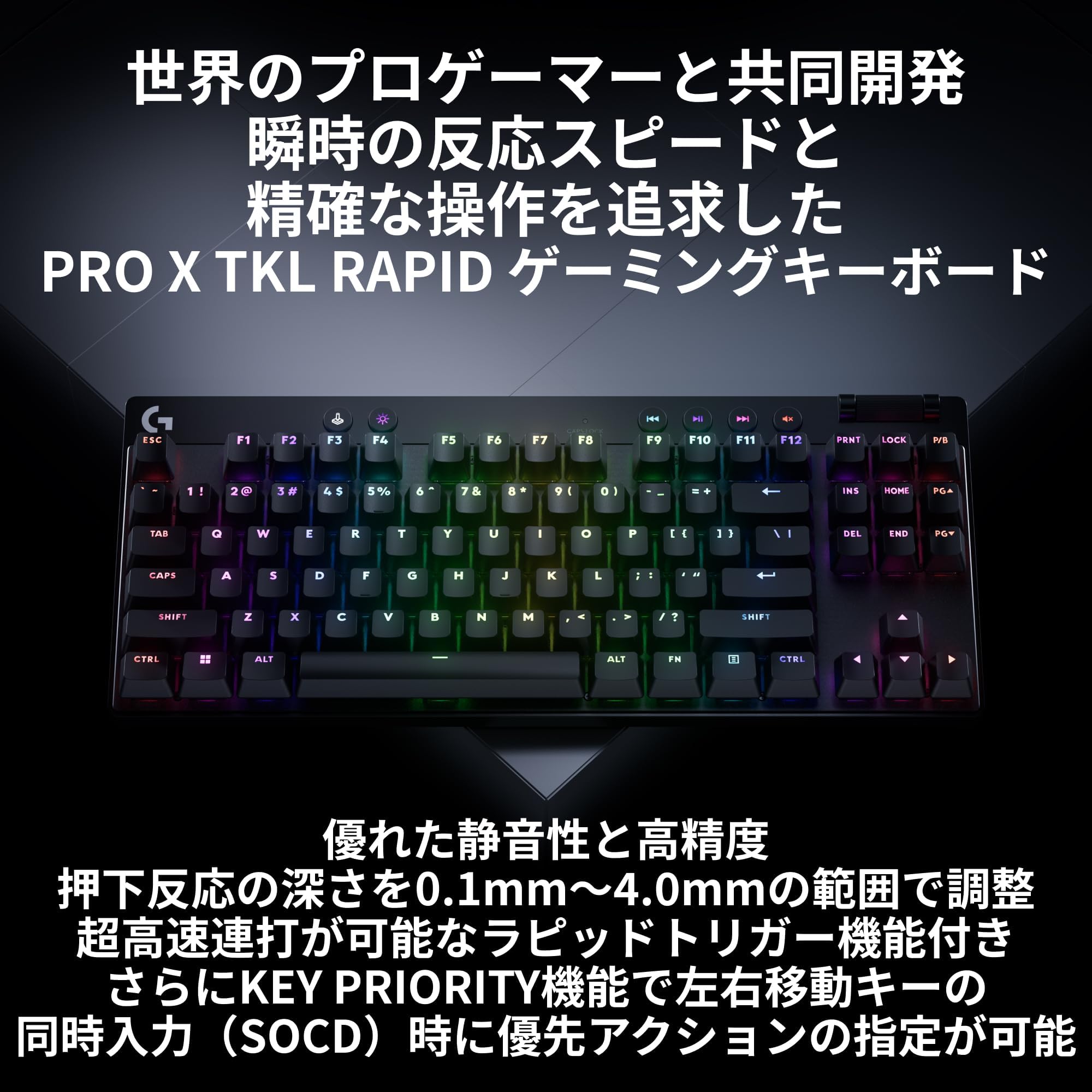 Logicool PRO X TKL RAPID 本体(外箱あり) Amazon | Logitech G (Logicool) PRO X TKL RAPID 有線 ゲーミング