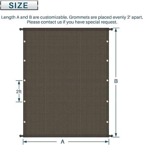 Miniatura 7 de Coarbor Toldo de repuesto para pérgola para exteriores, 11 x 15 pies, pantalla de privacidad para patio, terraza, glorieta y pérgola marrón