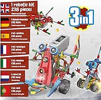 Vista 2 de Science4you Robotics Alfabot - Kit de construcción de robots para niños, 238 piezas, construye tus propios robots y hazlos mover, 3 robots