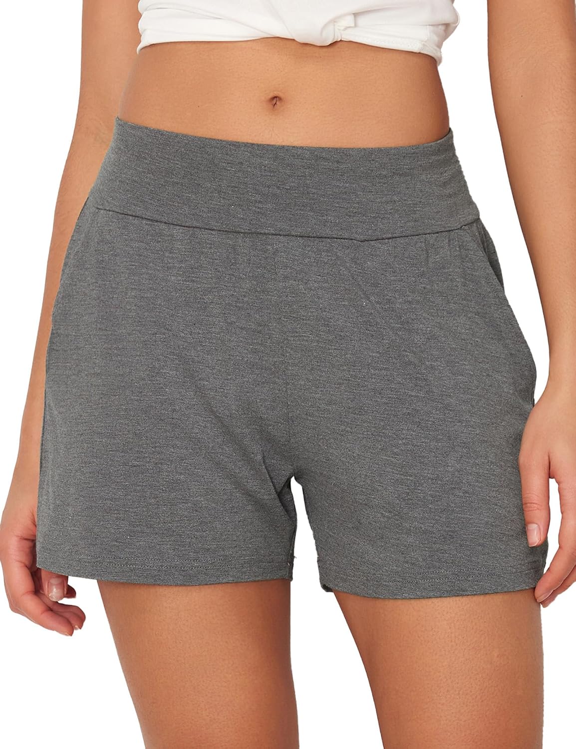 GYS Bamboo Viscose Pajama Shorts for Women, Casual Micro Mini Lounge Shorts, Soft Comfy Sleep Bottoms