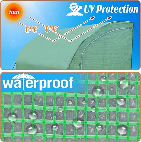 Miniatura 4 de Strong Camel Invernadero portátil para invernadero, invernadero, con protección UV, para jardinería, invernadero, 10 x 5 x 7 pies (verde)